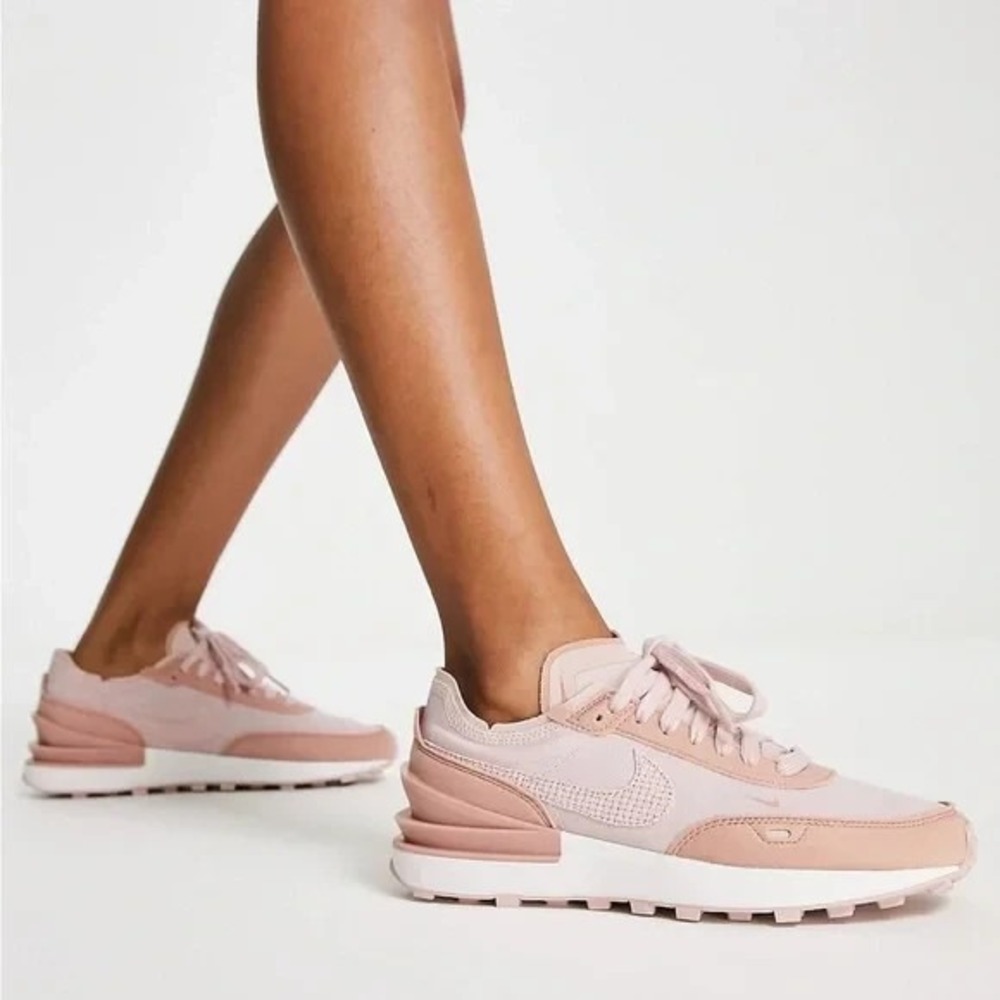 Nike Waffle One ESS DM7604 600 Women's Running Shoes Sneakers Pink Oxford US 8.5